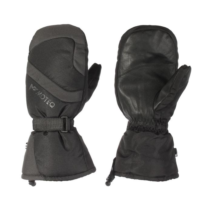фото Зимние рукавицы "бобер", размер l, чёрные, серые moteq