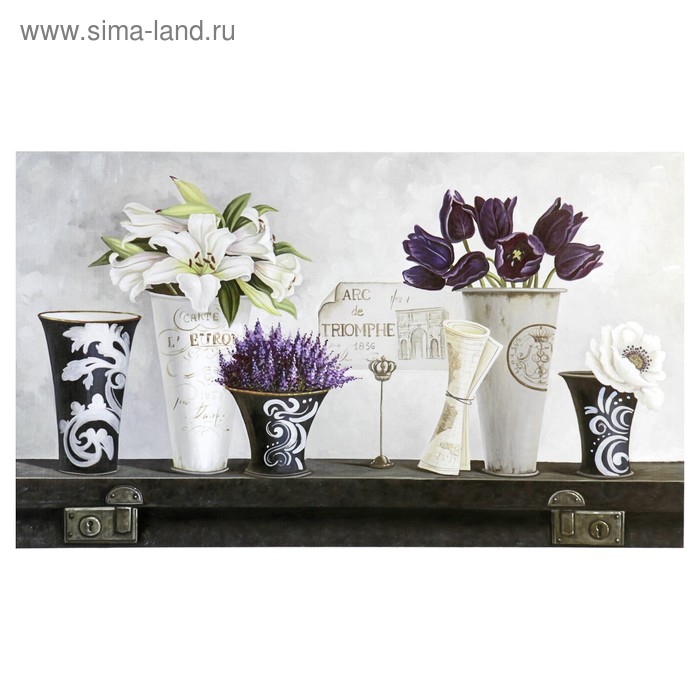 Картина-холст на подрамнике "Вазы на столе" 60х100 см
Картина-холст на подрамнике "Вазы на столе" 60х100 см