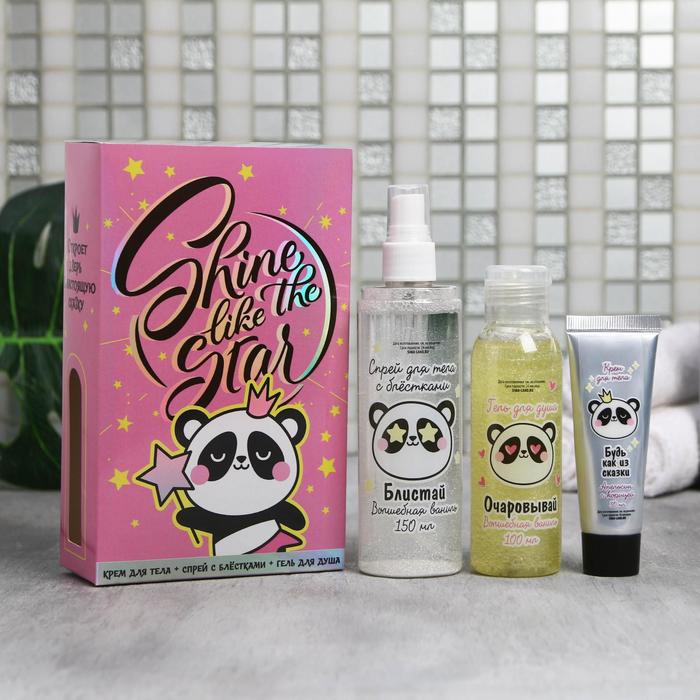 Набор Shine like the star: крем, мерцающий гель для душа, мерцающий спрей для тела
Набор Shine like the star: крем, мерцающий гель для душа, мерцающий спрей для тела