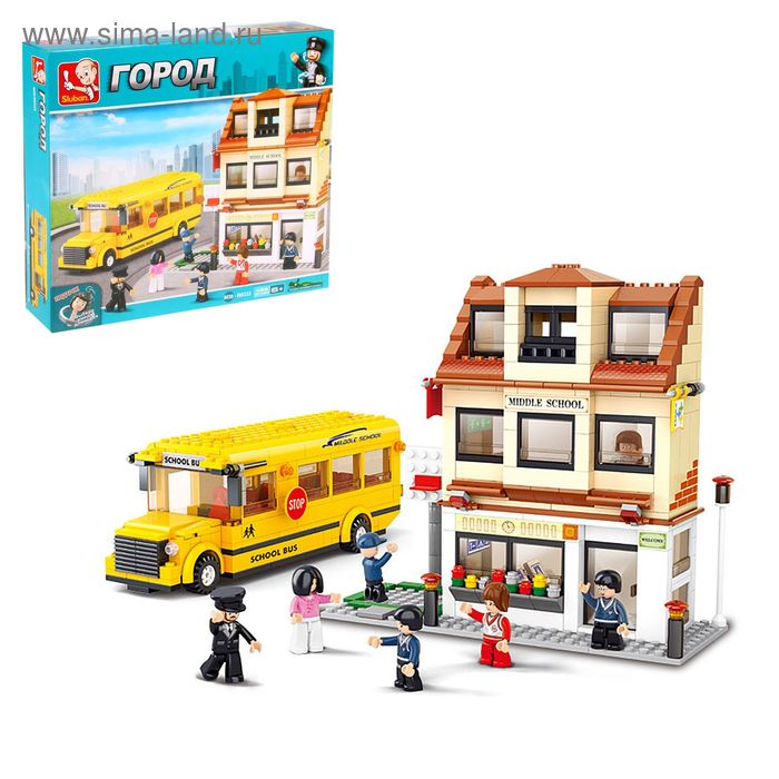 Конструктор «Автобус школьный + школа», 496 деталей
Конструктор «Автобус школьный + школа», 496 деталей