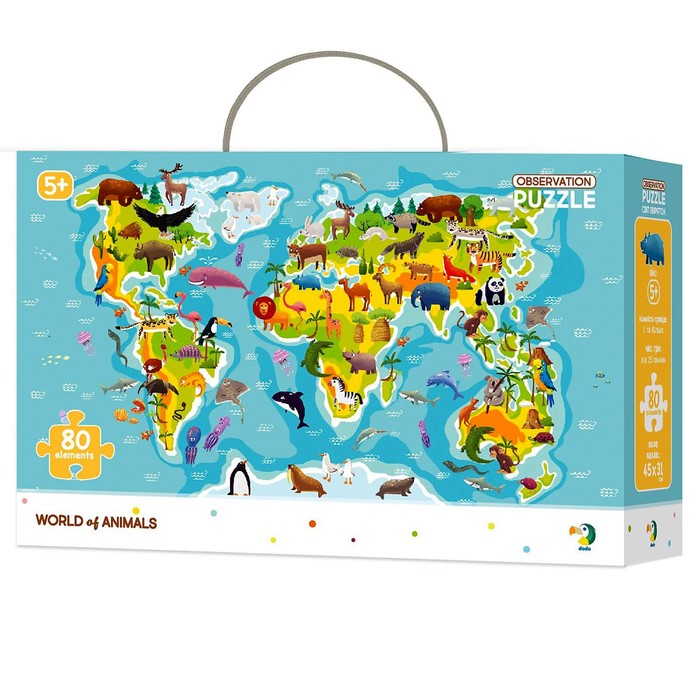 Пазл «Мир животных», 80 элементов
Пазл «Мир животных», 80 элементов