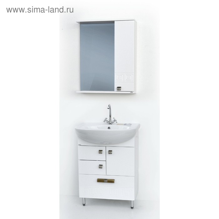 Набор мебели Этно 60/3: тумба с раковиной + шкаф-зеркало
Набор мебели Этно 60/3: тумба с раковиной + шкаф-зеркало