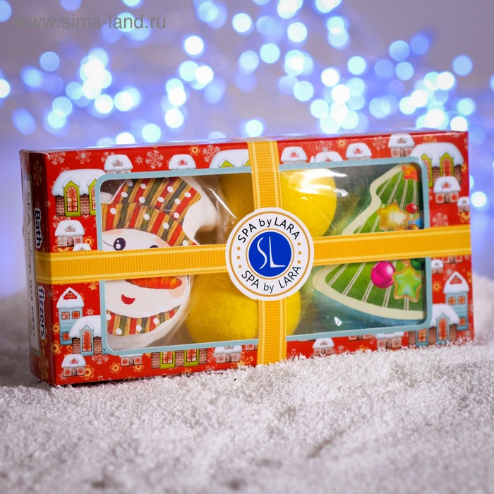 Набор бурлящих шаров Spa by Lara "Снеговик", 260 г (65 г*4 шт)
Набор бурлящих шаров Spa by Lara "Снеговик", 260 г (65 г*4 шт)