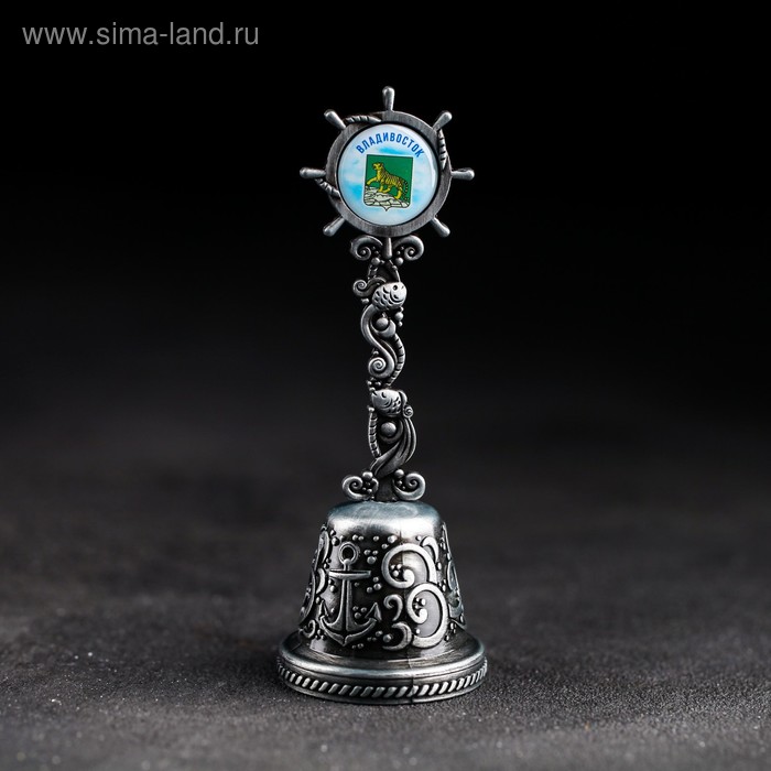 Колокольчик в форме штурвала «Владивосток. Золoтой мост» 
Колокольчик в форме штурвала «Владивосток. Золoтой мост»