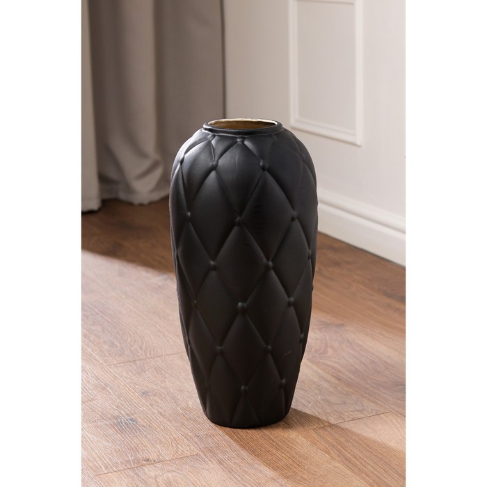 Ваза керамическая "Сигара", напольная, матовая, чёрная, 47 см
Ваза керамическая "Сигара", напольная, матовая, чёрная, 47 см