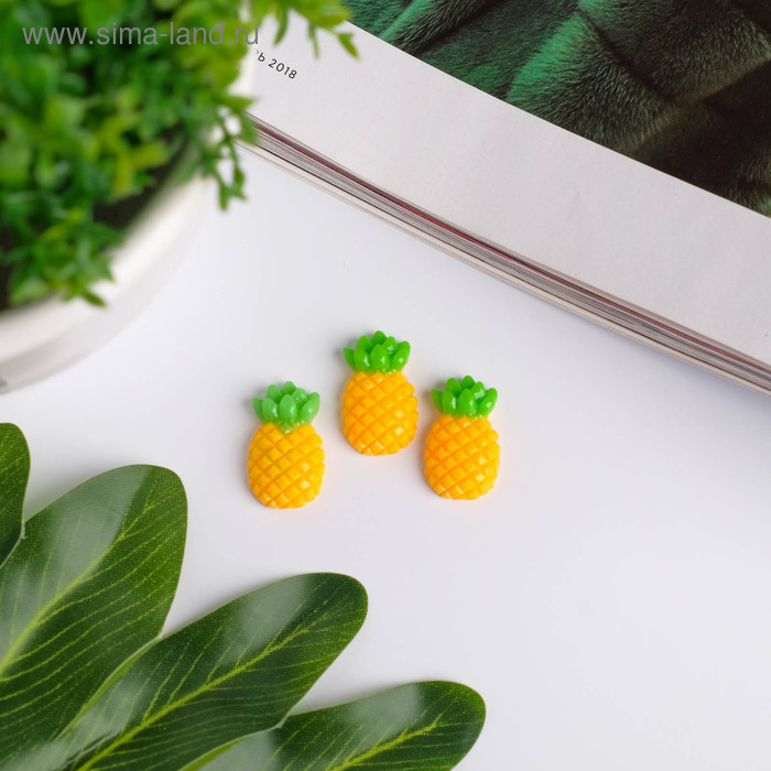 Декор для творчества пластик "Ананас" набор 15 шт глянец 2х1,1 см
Декор для творчества пластик "Ананас" набор 15 шт глянец 2х1,1 см