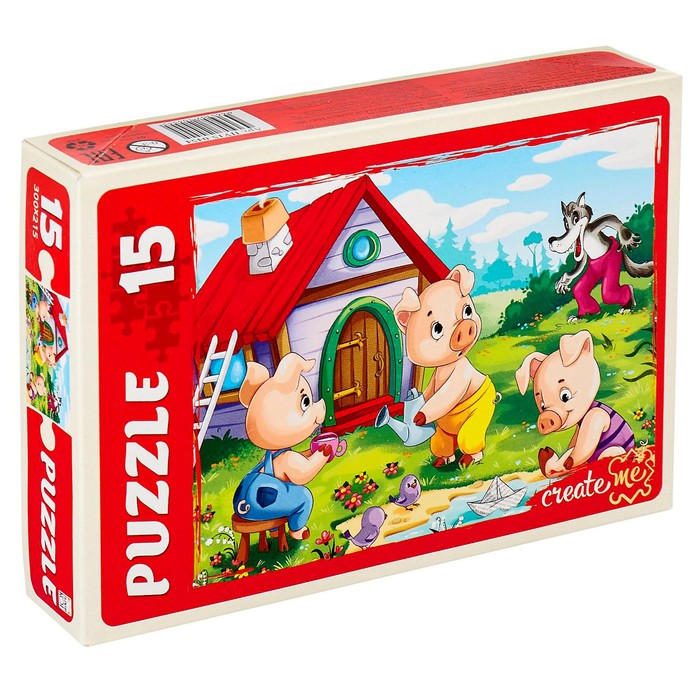 Макси-пазл 15 элементов «Три поросёнка»
Макси-пазл 15 элементов «Три поросёнка»