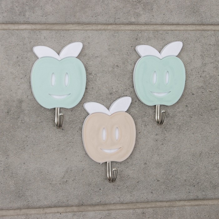 Крючок на липучке «Яблочки», 3 шт, цвет МИКС
Крючок на липучке «Яблочки», 3 шт, цвет МИКС