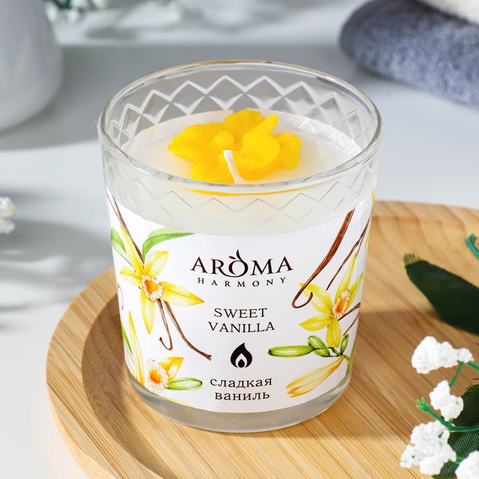 Свеча ароматическая в стакане "Сладкая Ваниль", 160 г
Свеча ароматическая в стакане "Сладкая Ваниль", 160 г