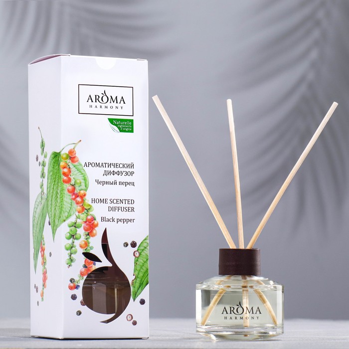Диффузор ароматический, 50 мл, черный перец
Диффузор ароматический, 50 мл, черный перец