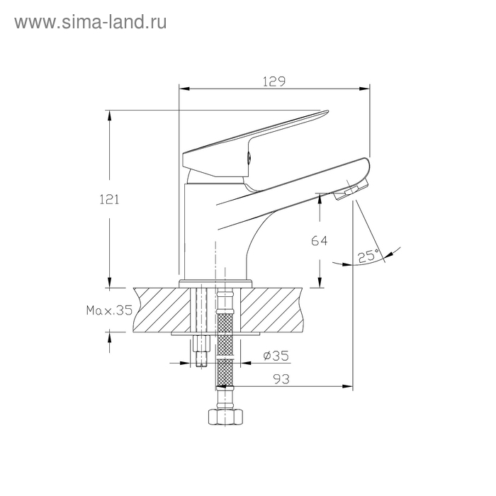 фото Смеситель для раковины esko saint-petersburg spb 26, цвет хром