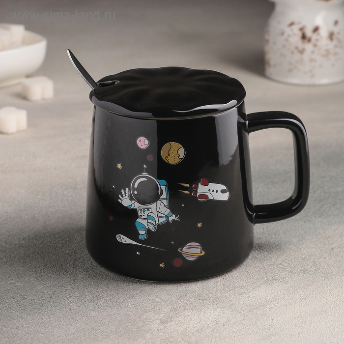 Кружка «Космос», 400 мл, с керамической крышкой и ложкой, рисунок МИКС
Кружка «Космос», 400 мл, с керамической крышкой и ложкой, рисунок МИКС