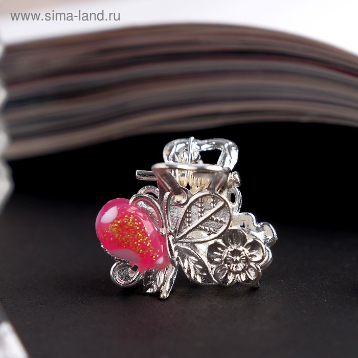 Краб для волос "Туманный блеск" бабочка с цветком 2,2 см серебро микс
Краб для волос "Туманный блеск" бабочка с цветком 2,2 см серебро микс