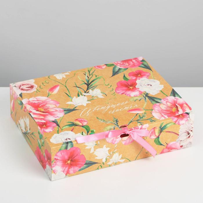 Коробка подарочная «Цветущего счастья», 31 х24,5 х9 см
Коробка подарочная «Цветущего счастья», 31 х24,5 х9 см