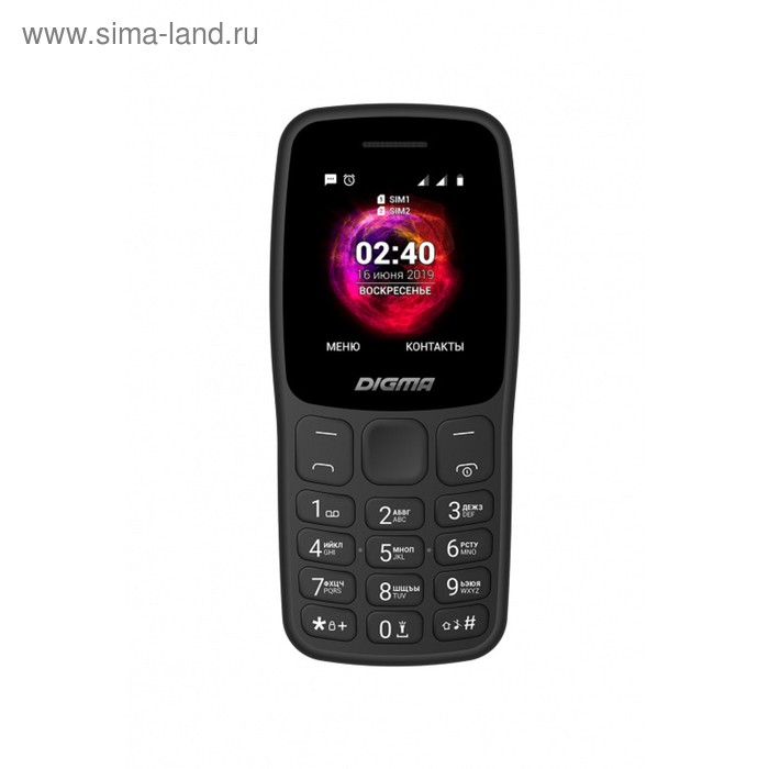 фото Мобильный телефон digma c170 linx, 32мб, 2sim, 1.77", 0.08mpix, microsd, черный