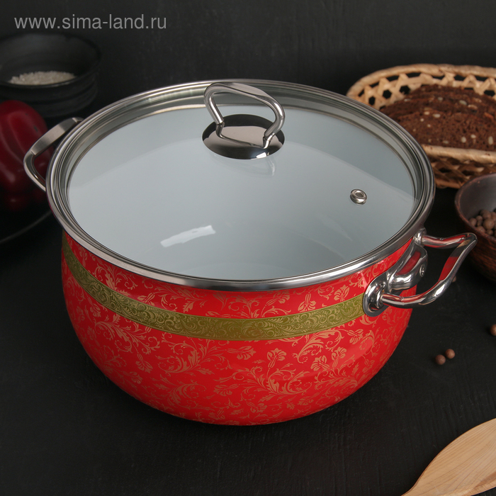Кастрюля «Арабская ночь», 5,1 л, стеклянная крышка, цвет красный
Кастрюля «Арабская ночь», 5,1 л, стеклянная крышка, цвет красный
