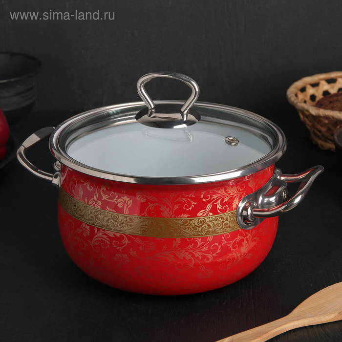 Кастрюля «Арабская ночь», 2,1 л, стеклянная крышка, цвет красный
Кастрюля «Арабская ночь», 2,1 л, стеклянная крышка, цвет красный