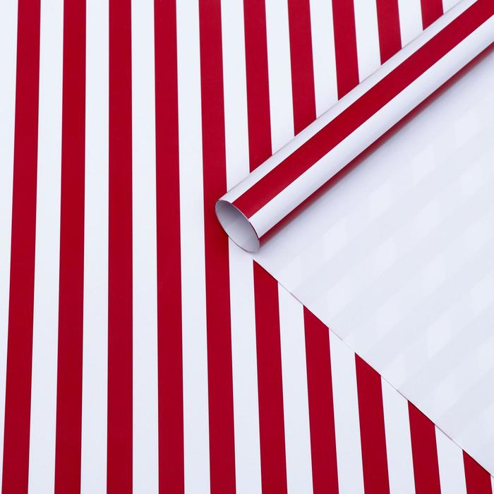 Бумага глянцевая, полоски, 49 х 70 см. Красная 
Бумага глянцевая, полоски, 49 х 70 см. Красная
