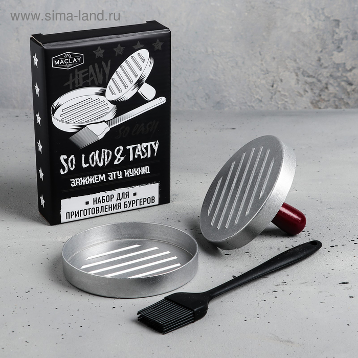 Набор для приготовления бургеров «Рок»: кисточка, форма, рецепты
Набор для приготовления бургеров «Рок»: кисточка, форма, рецепты