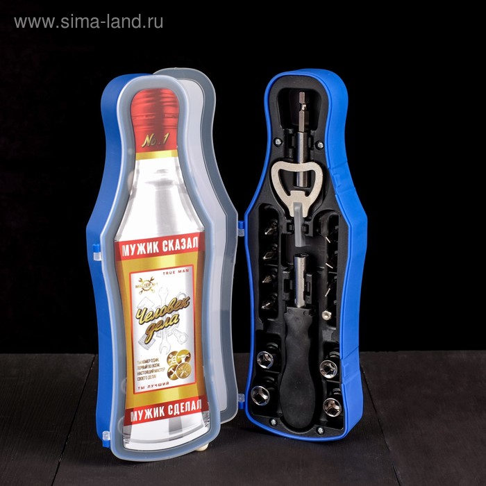 Набор инструментов в бутылке "Человек дела", подарочная упаковка
Набор инструментов в бутылке "Человек дела", подарочная упаковка