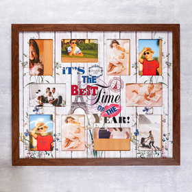 Фоторамка МДФ "Best time" на 10 фото 61х52 см. 
Фоторамка МДФ "Best time" на 10 фото 61х52 см.