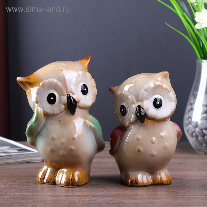 Сувенир керамика "Совята с цветными крыльями" набор 2 шт 15х10х9 см
Сувенир керамика "Совята с цветными крыльями" набор 2 шт 15х10х9 см