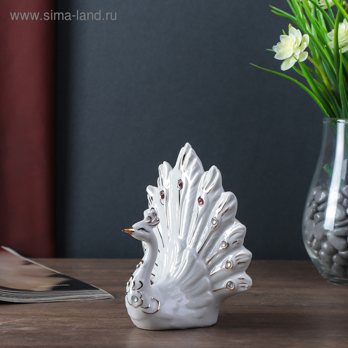 Сувенир керамика "Павлин с цветами на грудке" белый, стразы 12,5х11,5х6,5 см
Сувенир керамика "Павлин с цветами на грудке" белый, стразы 12,5х11,5х6,5 см