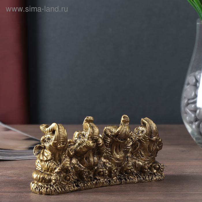 Нэцке полистоун бронза "Четыре слона - не вижу, не слышу, не скажу" 6,5х13,5х4 см
Нэцке полистоун бронза "Четыре слона - не вижу, не слышу, не скажу" 6,5х13,5х4 см