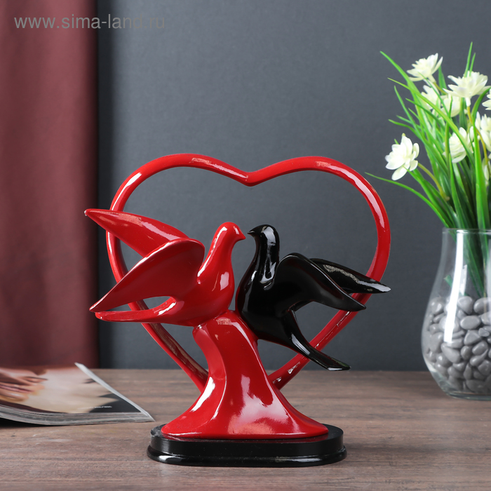 Сувенир полистоун "Голуби у сердца" красно-чёрный 19,5х21х9 см
Сувенир полистоун "Голуби у сердца" красно-чёрный 19,5х21х9 см