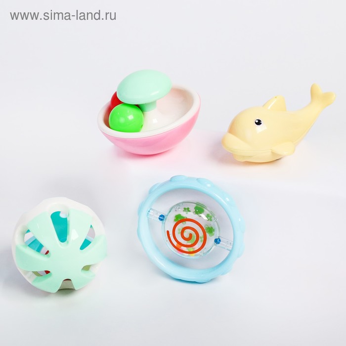 Набор погремушек «Карусельки», 4 игрушки