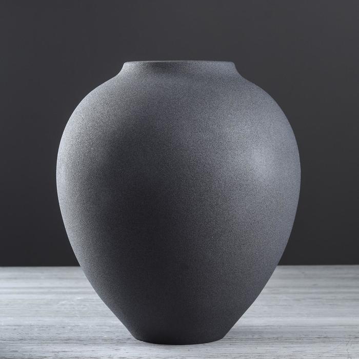 Ваза керамическая "Велеса", настольная, муар, чёрная, 26 см
Ваза керамическая "Велеса", настольная, муар, чёрная, 26 см