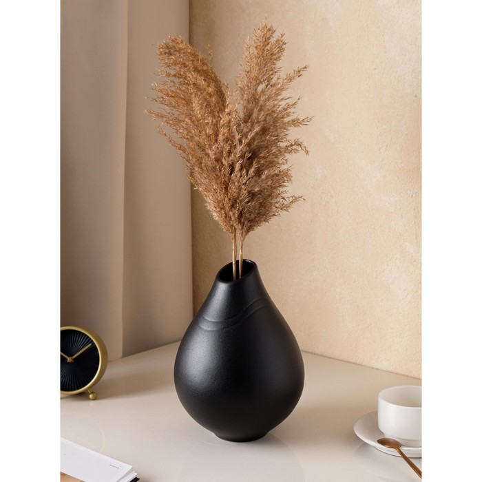 Ваза керамическая "Пайрус", настольная, муар, графит, 25 см
Ваза керамическая "Пайрус", настольная, муар, графит, 25 см