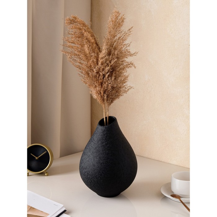 Ваза керамическая "Пайрус", настольная, шёлк, графит, 27 см 
Ваза керамическая "Пайрус", настольная, шёлк, графит, 27 см
