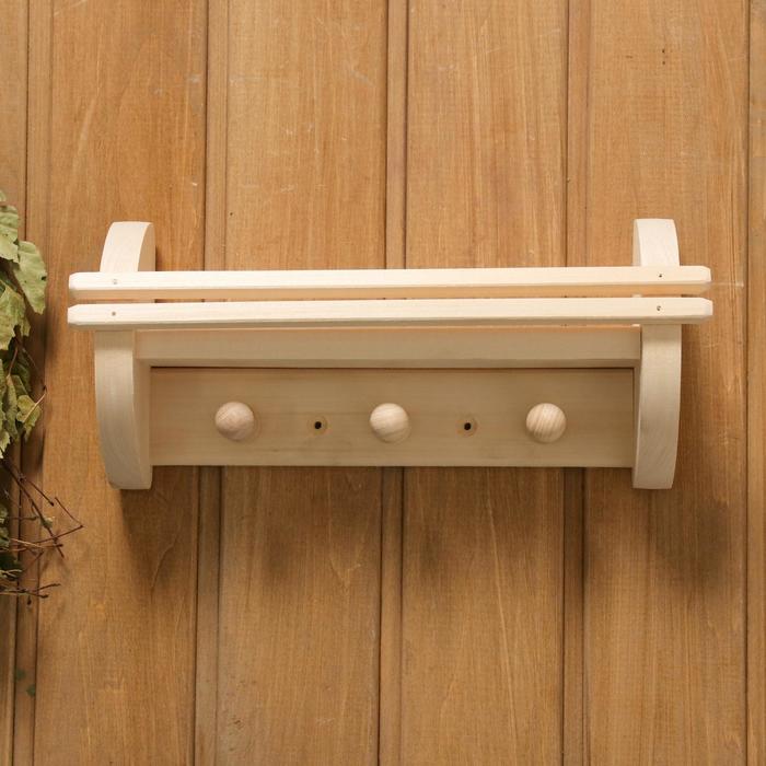 Полка-вешалка, 3 крючка
Полка-вешалка, 3 крючка