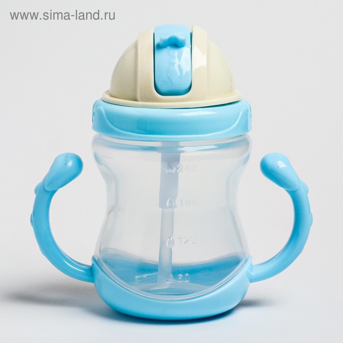 Поильник с трубочкой, 280 мл, с ручками, цвет голубой
Поильник с трубочкой, 280 мл, с ручками, цвет голубой