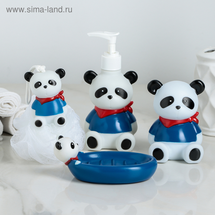 Набор аксессуаров для ванной комнаты «Пандочки», 4 предмета (дозатор 220 мл, мыльница, стакан мочалка)
Набор аксессуаров для ванной комнаты «Пандочки», 4 предмета (дозатор 220 мл, мыльница, стакан мочалка)