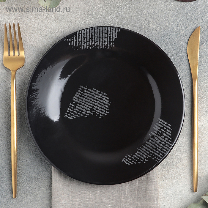 Тарелка Gazzetta nero, d=20 см 
Тарелка Gazzetta nero, d=20 см