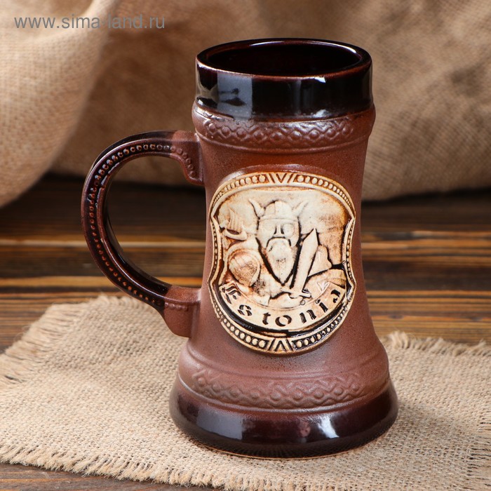 Пивная кружка "Викинг", под шамот, коричневая, 0.4 л
Пивная кружка "Викинг", под шамот, коричневая, 0.4 л