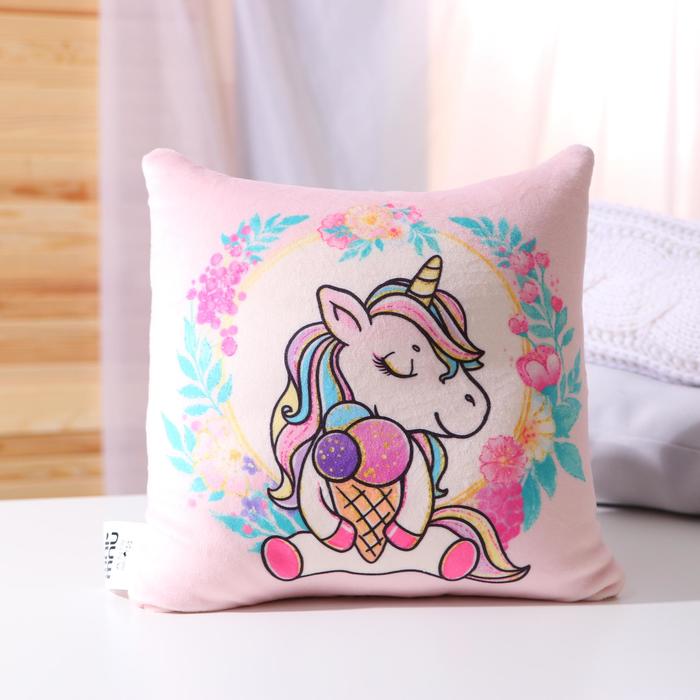 Подушка-антистресс «Единорожек», с мороженым, 30х30 см
Подушка-антистресс «Единорожек», с мороженым, 30х30 см