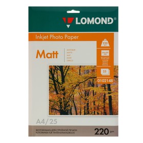 Фотобумага для струйной печати А4 LOMOND, блок 220 г/м², 25 листов, матовая, двусторонняя (0102148)
Фотобумага для струйной печати А4 LOMOND, блок 220 г/м², 25 листов, матовая, двусторонняя (0102148)