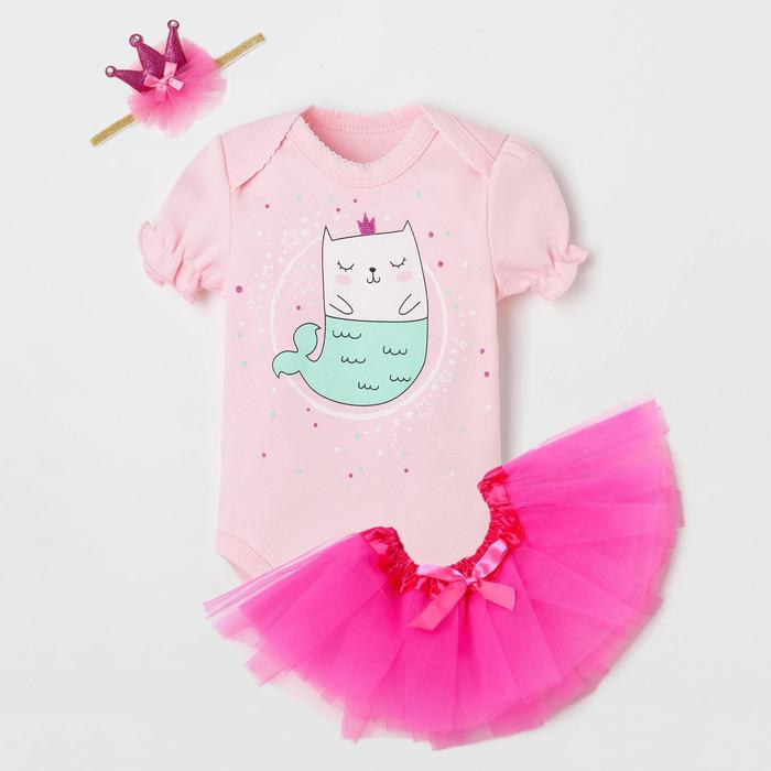 Набор Крошка Я: боди, юбка, повязка Mermaid, розовый, рост 62-68
Набор Крошка Я: боди, юбка, повязка Mermaid, розовый, рост 62-68