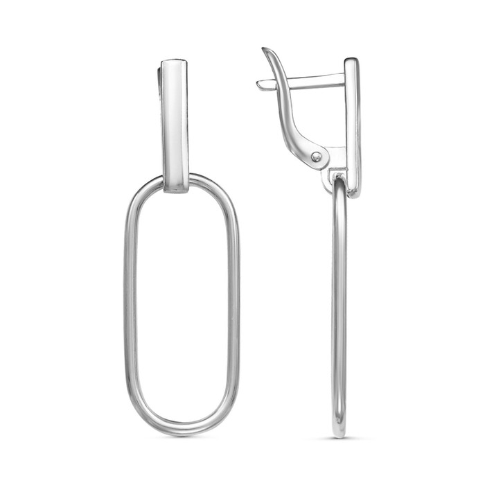 Серьги "Минимал" овал широкий, посеребрение
Серьги "Минимал" овал широкий, посеребрение