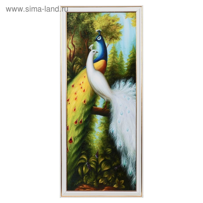 Картина "Павлины в саду" 53х23 см 
Картина "Павлины в саду" 53х23 см