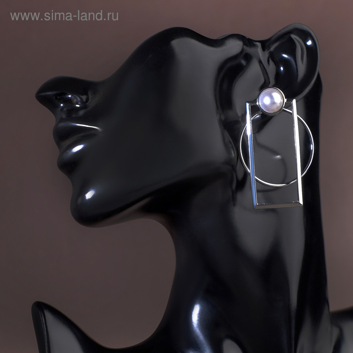 Серьги с жемчугом "Геометрия" круг в прямоугольнике, цвет белый в серебре
Серьги с жемчугом "Геометрия" круг в прямоугольнике, цвет белый в серебре