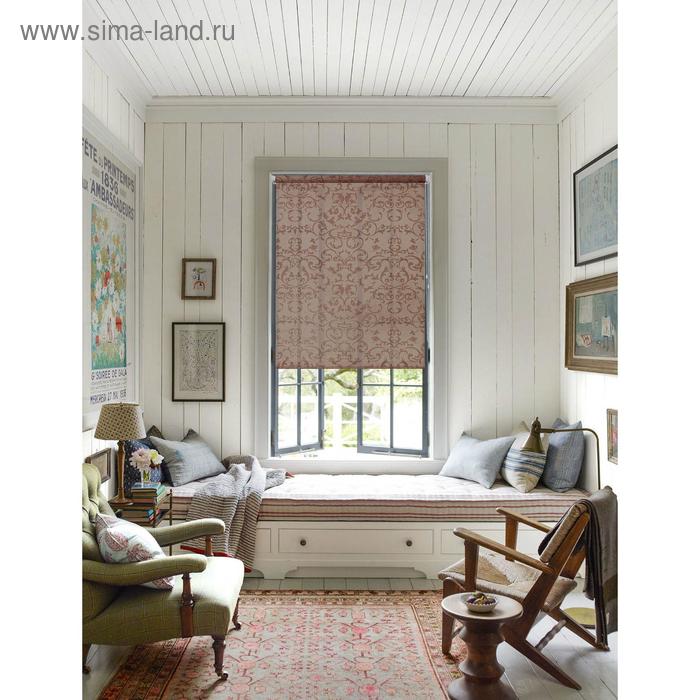 фото Рулонная штора «дельфы», 100 х 175 см, цвет тёмно-коричневый уют