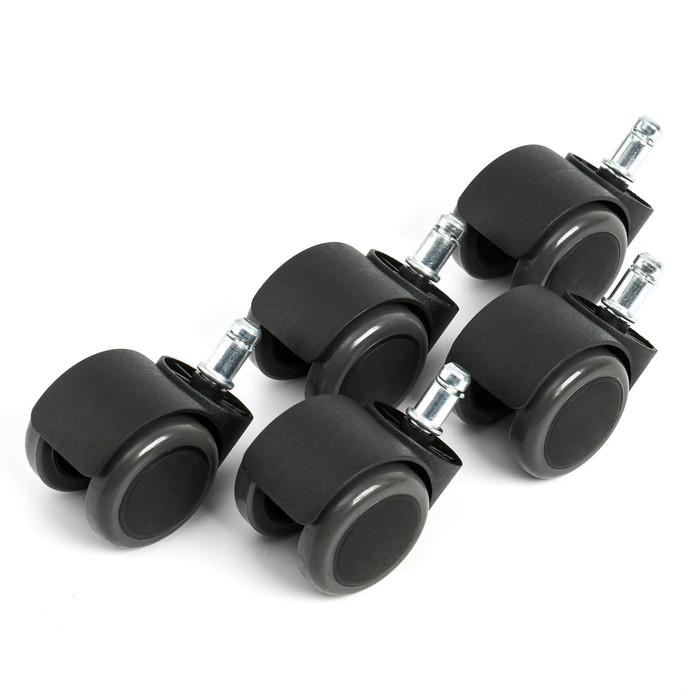 Комплект роликов для кресла,черные, прорезиненные, шток d-11 мм (5 штук)
Комплект роликов для кресла,черные, прорезиненные, шток d-11 мм (5 штук)