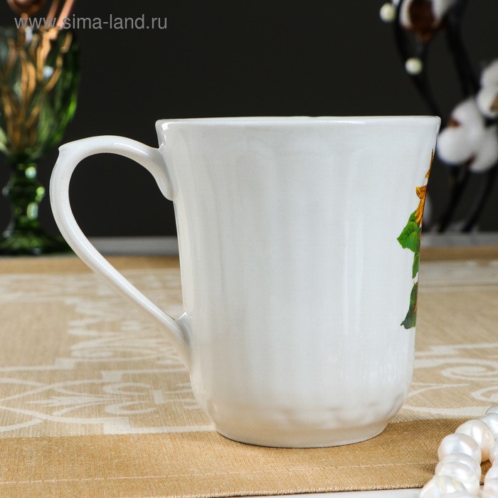 фото Кружка "свеча", 300 мл, подсолнух довбышский фарфор
