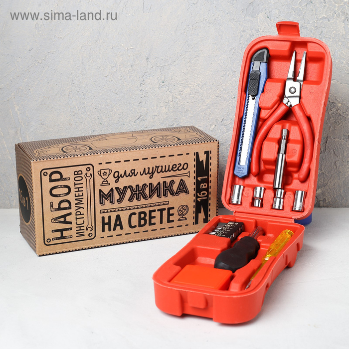 Набор инструментов «Для лучшего мужика на свете», 16 предметов
Набор инструментов «Для лучшего мужика на свете», 16 предметов