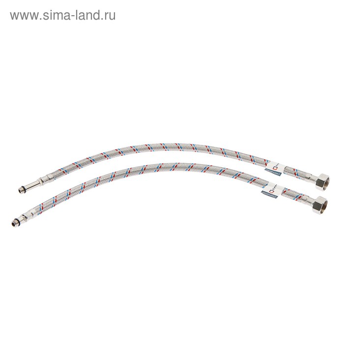 Подводка для смесителя "СТМ",1/2"xM10, 50 см, нерж.сталь, 2 шт.