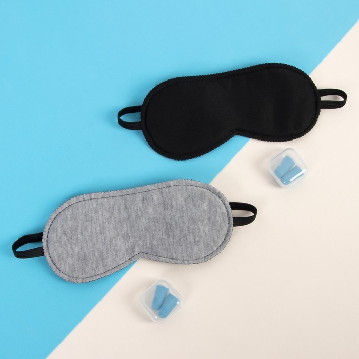 Набор туристический: маска для сна, беруши в футляре, цвет МИКС 
Набор туристический: маска для сна, беруши в футляре, цвет МИКС